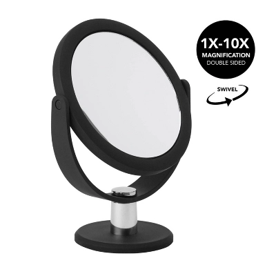 7" Vanity Rubberized 1X-10X Magnification Mirror - Home Details 3 7" Vanity Rubberized 1X-10X Magnification Mirror - Home Details