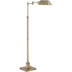Regency Hill Industrial Adjustable Swing Arm Pharmacy Floor Lamp With USB Charging Port 54" Tall Aged Brass Living Room Reading -Lighting Specialty Store GUEST c4884b97 a47c 4391 a780 37fcd47317d0