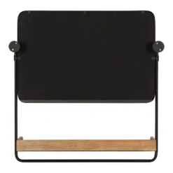 26" X 26" Rheeves Decorative Wall Mirror With Shelf Rustic Brown/Black - Kate & Laurel All Things Decor -Lighting Specialty Store GUEST c495f9d4 f3ca 47f1 b2ef e11d0371a1b4