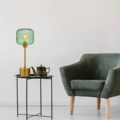 21" Jasmine Globe Shade Table Lamp Green - River Of Goods -Lighting Specialty Store GUEST c513c7d1 7dec 4477 bba5 0b47df2215dc