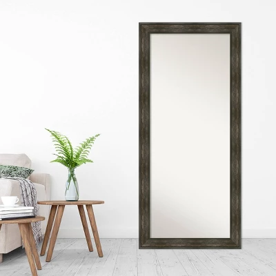 30" X 66" Non-Beveled Rail Rustic Char Full Length Floor Leaner Mirror - Amanti Art 9 30" X 66" Non-Beveled Rail Rustic Char Full Length Floor Leaner Mirror - Amanti Art - Image 7