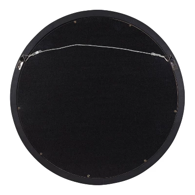 18" X 18" Hogan Round Framed Decorative Wall Mirror Black - Kate & Laurel All Things Decor 5 18" X 18" Hogan Round Framed Decorative Wall Mirror Black - Kate & Laurel All Things Decor - Image 3