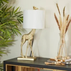 Eclectic Polyresin Giraffe Table Lamp Gold - Olivia & May 23 Eclectic Polyresin Giraffe Table Lamp Gold - Olivia & May -Lighting Specialty Store GUEST ce49a71e 631a 40b0 b091 358cdff52b3c