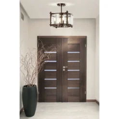 15" Iron And Glass Hampdon Modern Drum LED Flush Mount Black - Jonathan Y 10 15" Iron And Glass Hampdon Modern Drum LED Flush Mount Black - Jonathan Y -Lighting Specialty Store GUEST ce60d1e7 fe8c 4558 9e52 0e93b7dce033