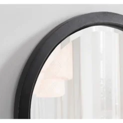 18" X 18" Hogan Round Framed Decorative Wall Mirror Black - Kate & Laurel All Things Decor 13 18" X 18" Hogan Round Framed Decorative Wall Mirror Black - Kate & Laurel All Things Decor -Lighting Specialty Store GUEST cebf52a8 17e5 4b6d b5b1 dbbf39b691e7