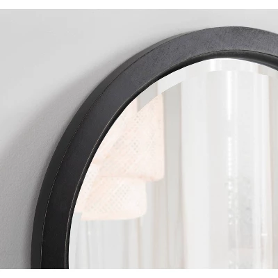 18" X 18" Hogan Round Framed Decorative Wall Mirror Black - Kate & Laurel All Things Decor 8 18" X 18" Hogan Round Framed Decorative Wall Mirror Black - Kate & Laurel All Things Decor - Image 6