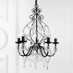 17" LED Crystal Maura Chandelier Black - Jonathan Y 8 17" LED Crystal Maura Chandelier Black - Jonathan Y -Lighting Specialty Store GUEST d15cfb44 4635 4dcb 8655 b5a51d02f77a