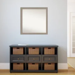 29" X 29" Non-Beveled Curve Gray Wash Wood Wall Mirror - Amanti Art -Lighting Specialty Store GUEST d1ba673a 14e5 4d3a bcb0 880a21fa59e9