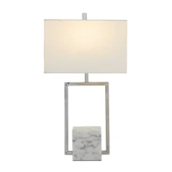 Marble Table Lamp With Square Shade – CosmoLiving By Cosmopolitan -Lighting Specialty Store GUEST d20c984b 197d 458e 9e0a 0b1bed7e1764
