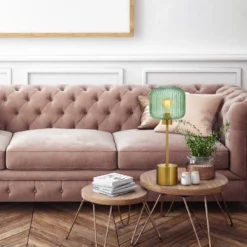 21" Jasmine Globe Shade Table Lamp Green - River Of Goods -Lighting Specialty Store GUEST d2354186 bd27 47e9 8d48 882bc0f9e18f