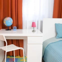 10.5" Petite Metal Stick Bedside Table Desk Lamp In Sand Nickel With Fabric Shade Pink - Creekwood Home 11 10.5" Petite Metal Stick Bedside Table Desk Lamp In Sand Nickel With Fabric Shade Pink - Creekwood Home -Lighting Specialty Store GUEST d2935483 898d 4ac3 bf4b de8580a97a94