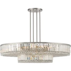 Stiffel Brushed Nickel Chandelier 40 1/4" Wide Modern 2-Tier Frame Clear Crystal 16-Light Fixture For Dining Room House Entryway 12 Stiffel Brushed Nickel Chandelier 40 1/4" Wide Modern 2-Tier Frame Clear Crystal 16-Light Fixture For Dining Room House Entryway -Lighting Specialty Store GUEST d2fd3f11 1288 486c a2ea 5799e0a62b2b