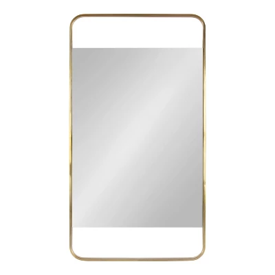 20" X 36" Nobles Radius Corner Framed Decorative Wall Mirror Gold - Kate & Laurel All Things Decor 3 20" X 36" Nobles Radius Corner Framed Decorative Wall Mirror Gold - Kate & Laurel All Things Decor