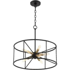 Possini Euro Design La Vista Black Chandelier 20 1/4" Wide Modern Sputnik 9-Light Fixture For Dining Room House Foyer Kitchen Island Entryway Bedroom -Lighting Specialty Store GUEST de9b4f68 7dc5 4bb7 8e7e 4573ff949dcd