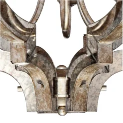 Possini Euro Design Ornament Aged Silver Gold Bronze Chandelier 23 1/4" Wide Industrial 6-Light Fixture For Dining Room Foyer Kitchen Island Entryway -Lighting Specialty Store GUEST e05eea9c faa8 4fff bc6f 1d3c22ead737