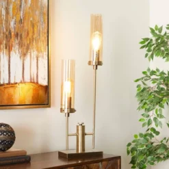 Modern Accent Lamp Silver - Olivia & May
