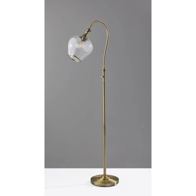 Bradford Floor Lamp (Includes Light Bulb) Antique Brass - Adesso 7 Bradford Floor Lamp (Includes Light Bulb) Antique Brass - Adesso - Image 5