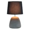 Round Concrete Table Lamp With Shade Black - Simple Designs