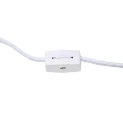 20.4" Traditional Ceramic Purled Texture Bedside Table Desk Lamp With White Fabric Drum Shade Yellow - Simple Designs -Lighting Specialty Store GUEST e58cf3a1 7589 4c56 a01e 30da9eefba79