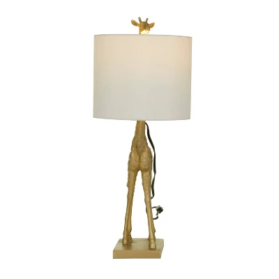 Eclectic Polyresin Giraffe Table Lamp Gold - Olivia & May 4 Eclectic Polyresin Giraffe Table Lamp Gold - Olivia & May - Image 2