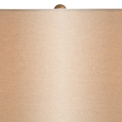 Regency Hill Cottage Table Lamps 26.5" High Set Of 2 Mother Of Pearl Tile Vase Beige Drum Shade For Living Room Family Bedroom Bedside Office 4 Regency Hill Cottage Table Lamps 26.5" High Set Of 2 Mother Of Pearl Tile Vase Beige Drum Shade For Living Room Family Bedroom Bedside Office - Image 2