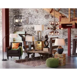 Franklin Iron Works Tahoe Rustic Table Lamp 32" Tall Natural Slate Off White Rectangular Shade For Bedroom Living Room Bedside Nightstand Office Kids 15 Franklin Iron Works Tahoe Rustic Table Lamp 32" Tall Natural Slate Off White Rectangular Shade For Bedroom Living Room Bedside Nightstand Office Kids -Lighting Specialty Store GUEST ecb1ff7f a7c6 4e31 a823 4373463eba3e