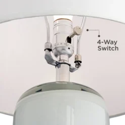 Possini Euro Design Modern Table Lamp With USB Charging Port And Nightlight LED 25" High Blue Art Glass White Shade For Bedroom Desk (Color May Vary) 13 Possini Euro Design Modern Table Lamp With USB Charging Port And Nightlight LED 25" High Blue Art Glass White Shade For Bedroom Desk (Color May Vary) -Lighting Specialty Store GUEST ecbfc282 7c8f 4e9d a69d a343b3107f18