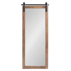 18" X 50" Cates Full Length Wall Mirror Rustic Brown - Kate & Laurel All Things Decor