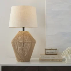 23" Natural Jute Woven Table Lamp - Nourison -Lighting Specialty Store GUEST eddeddec fcfc 436f b2dd 15002491c277