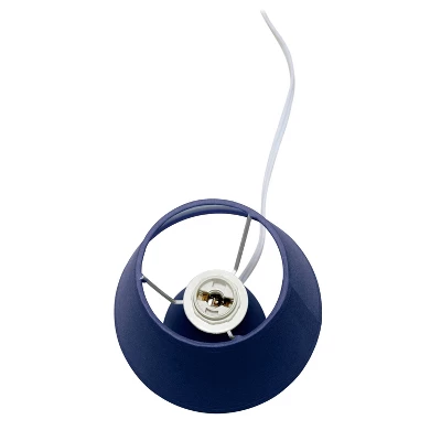 9.45" 2pk Petite Ceramic Oblong Bedside Table Desk Lamps With Matching Tapered Drum Shade Blue - Creekwood Home 7 9.45" 2pk Petite Ceramic Oblong Bedside Table Desk Lamps With Matching Tapered Drum Shade Blue - Creekwood Home - Image 5