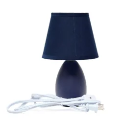 9.45" 2pk Petite Ceramic Oblong Bedside Table Desk Lamps With Matching Tapered Drum Shade Blue - Creekwood Home 13 9.45" 2pk Petite Ceramic Oblong Bedside Table Desk Lamps With Matching Tapered Drum Shade Blue - Creekwood Home -Lighting Specialty Store GUEST f197850e 5336 42c8 a7b7 71cd816acc0d