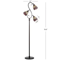 70.5" Walker Tiffany Multi Light Floor Lamp (Includes LED Light Bulb) Bronze - JONATHAN Y -Lighting Specialty Store GUEST f2018405 22c0 4163 9798 35e55f076018