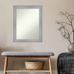 22" X 28" Non-Beveled Flair Polished Nickel Wall Mirror - Amanti Art -Lighting Specialty Store GUEST f497c3c8 1c94 48c7 b385 8ccbcb00c225