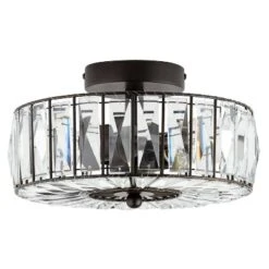 11.5" Crystalline Semi-Flush Mount Pendant Clear - River Of Goods -Lighting Specialty Store GUEST f5003178 1081 4918 8b37 6faf4c41cc1a