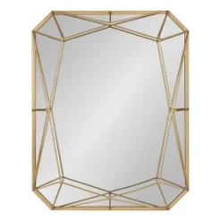 22" X 28" Keyleigh Rectangle Wall Mirror Gold - Kate & Laurel All Things Decor