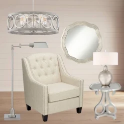 Franklin Iron Works Salima Brushed Nickel Gray Pendant Chandelier 21 1/4" Wide Farmhouse Rustic LED 5-Light Fixture For Dining Room Kitchen Island 15 Franklin Iron Works Salima Brushed Nickel Gray Pendant Chandelier 21 1/4" Wide Farmhouse Rustic LED 5-Light Fixture For Dining Room Kitchen Island -Lighting Specialty Store GUEST f6c9d15d 021d 4a1e 8572 655819e1ba75