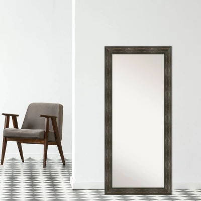 30" X 66" Non-Beveled Rail Rustic Char Full Length Floor Leaner Mirror - Amanti Art 10 30" X 66" Non-Beveled Rail Rustic Char Full Length Floor Leaner Mirror - Amanti Art - Image 8