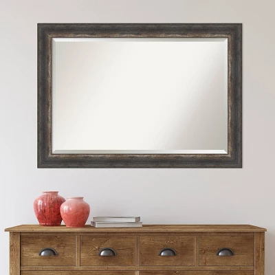 41" X 29" Bark Rustic Char Framed Wall Mirror Brown - Amanti Art 6 41" X 29" Bark Rustic Char Framed Wall Mirror Brown - Amanti Art - Image 4