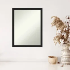 20" X 26" Non-Beveled Grace Brushed Metallic Black Narrow Wall Mirror - Amanti Art 12 20" X 26" Non-Beveled Grace Brushed Metallic Black Narrow Wall Mirror - Amanti Art -Lighting Specialty Store GUEST fb91c733 43d4 4bfe 886a 484dc0cf5649