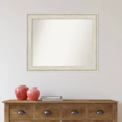 33" X 27" Non-Beveled Regal Birch Cream Wall Mirror - Amanti Art -Lighting Specialty Store GUEST fd420f27 d4b7 4759 b6f4 b650774e607d