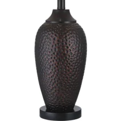 Franklin Iron Works Kaly Rustic Industrial Table Lamps 25" High Set Of 2 Hammered Oiled Bronze With USB Charging Port Faux Leather Drum Shade For Desk 11 Franklin Iron Works Kaly Rustic Industrial Table Lamps 25" High Set Of 2 Hammered Oiled Bronze With USB Charging Port Faux Leather Drum Shade For Desk -Lighting Specialty Store GUEST fdc17f6a 67ee 455a 9d71 d0dea157ca5a