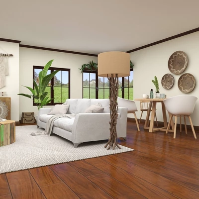 Rustic Floor Lamp Beige - Olivia & May 11 Rustic Floor Lamp Beige - Olivia & May - Image 9